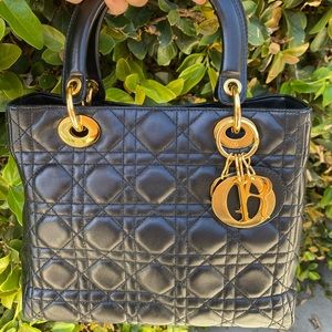 Authentic Christian Dior medium vintage Lady Dior